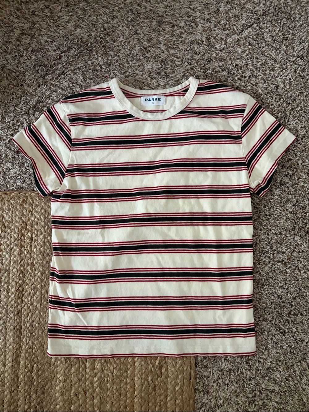 Parke Christmas 2025 Stripe Boxy Tee